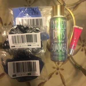 Victoria Secret Thongs, Body Spray, Lip Gloss